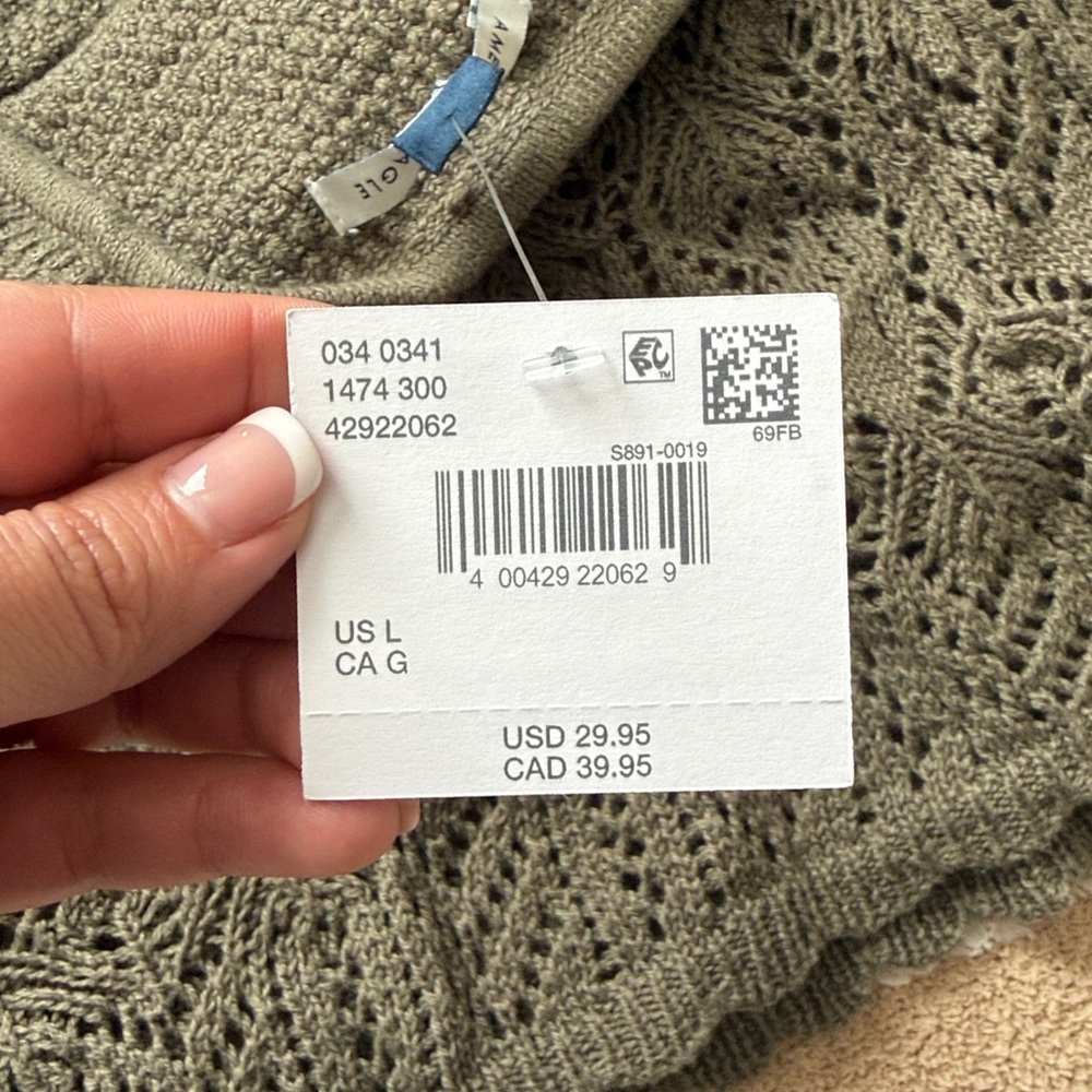 Olive Green Strapless Knit Top - Picture 4 of 4